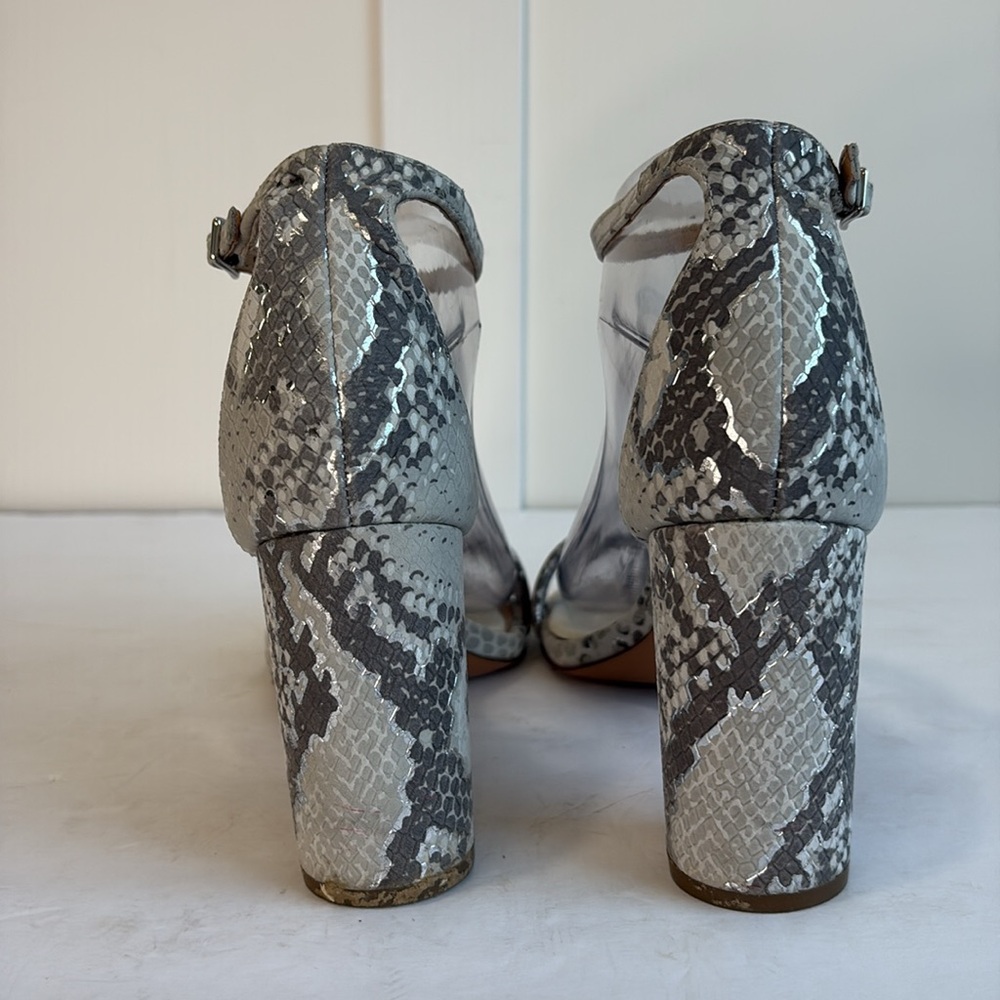 Banana Republic Silver And Grey Python Print Leat… - image 5
